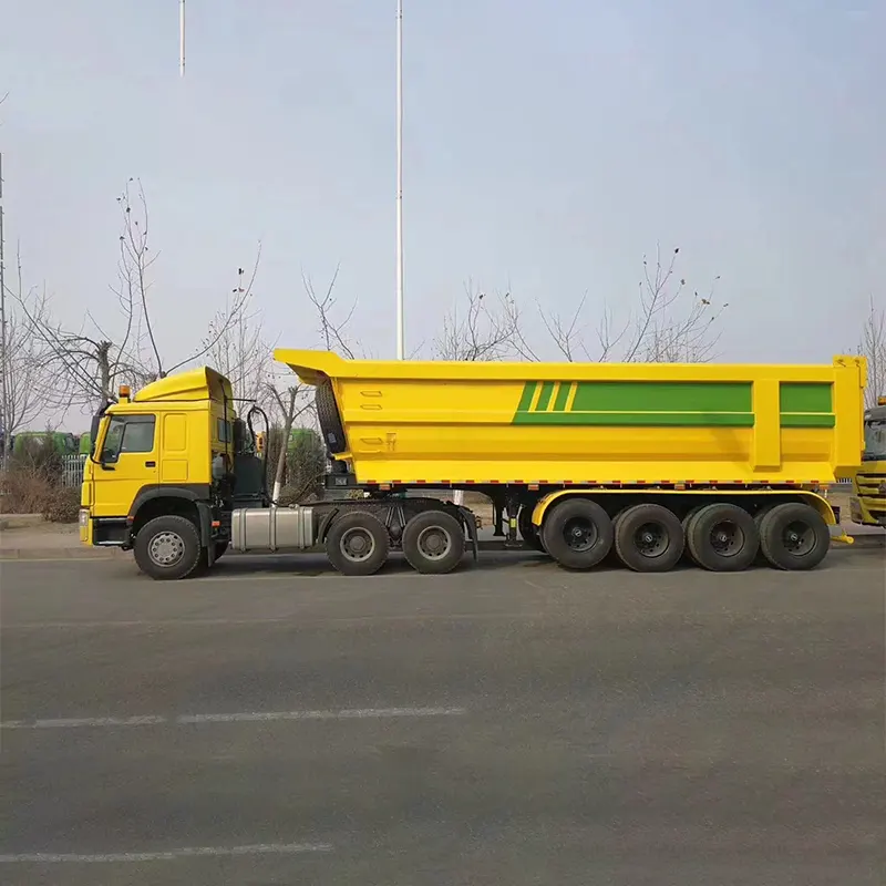 4 Gandar Dump Semi Traielr Dengan Fuwa 16t Gandar