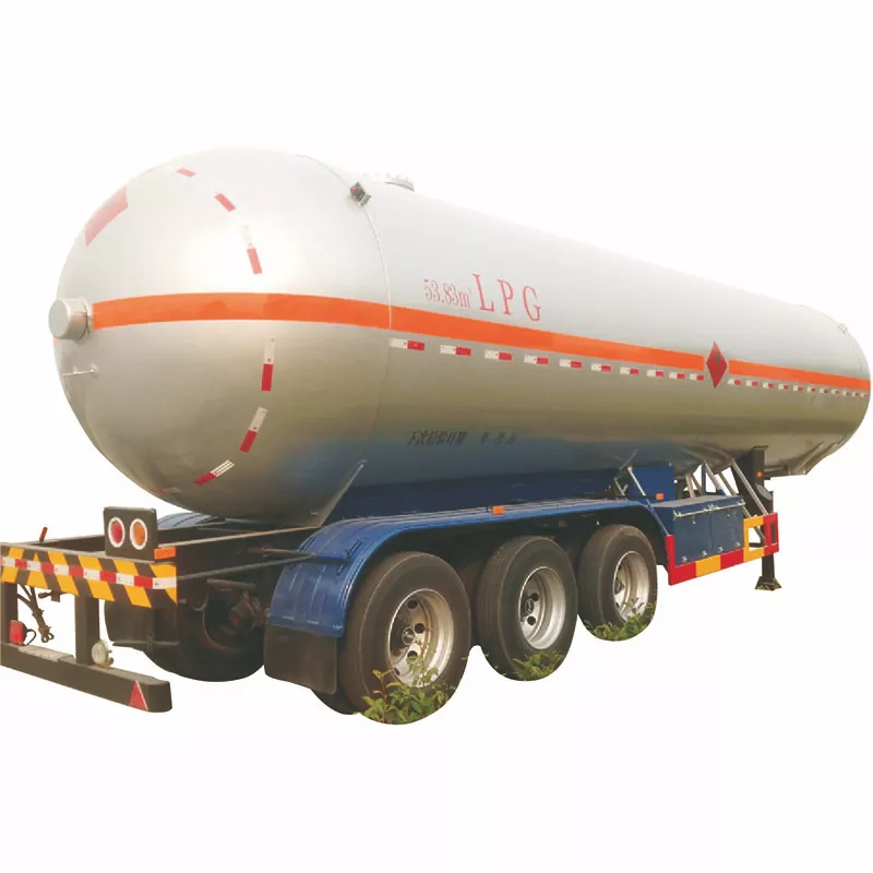 Semitrailer Tangki Lpg 50cbm 3 Gandar dengan Gandar Fuwa Kapasiti 50cbm